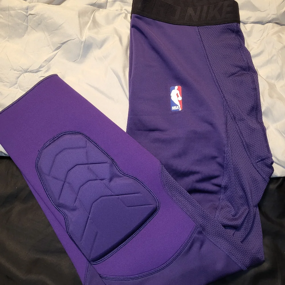 Nike NBA Pro Padded Tights 3/4 Sz 2XL-T - Picture 1 of 5